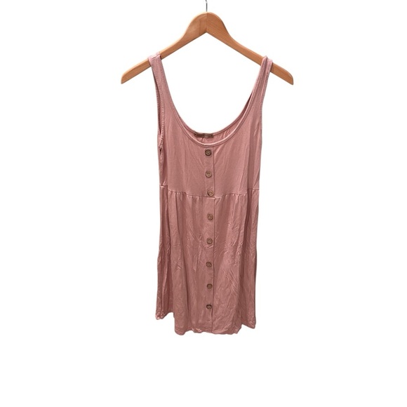 Pink Button-Down Sleeveless Dress - Picture 1 of 7